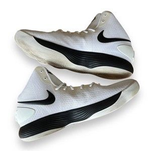 Nike Hyperdunk Shoes Sneakers White Black Basketball Gym 942571-101 Size 17‎